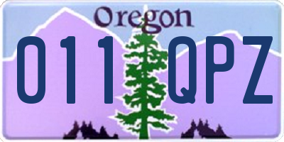 OR license plate 011QPZ