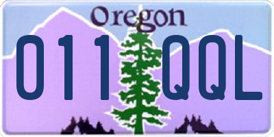 OR license plate 011QQL