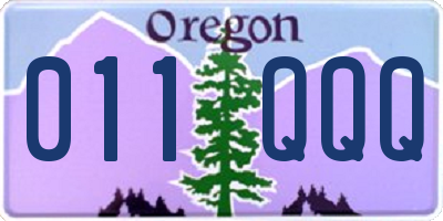 OR license plate 011QQQ