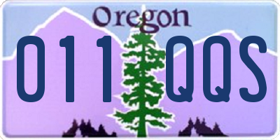 OR license plate 011QQS