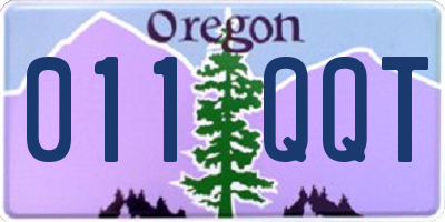 OR license plate 011QQT