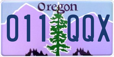 OR license plate 011QQX