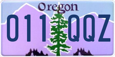 OR license plate 011QQZ