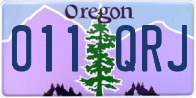 OR license plate 011QRJ