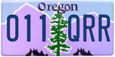 OR license plate 011QRR