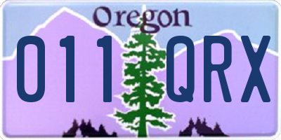 OR license plate 011QRX