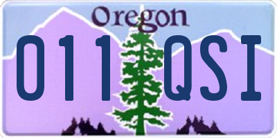 OR license plate 011QSI