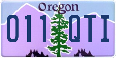OR license plate 011QTI