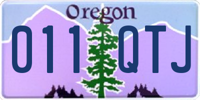 OR license plate 011QTJ