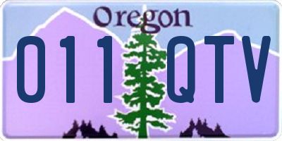 OR license plate 011QTV