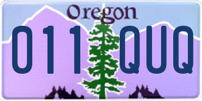 OR license plate 011QUQ