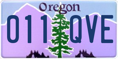 OR license plate 011QVE