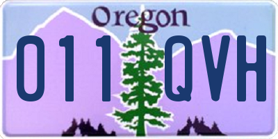 OR license plate 011QVH