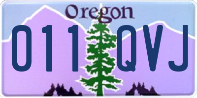 OR license plate 011QVJ