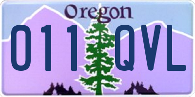 OR license plate 011QVL