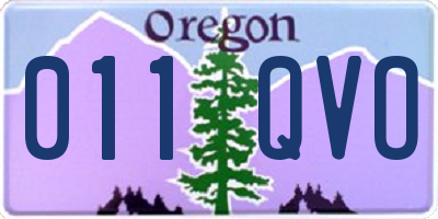 OR license plate 011QVO
