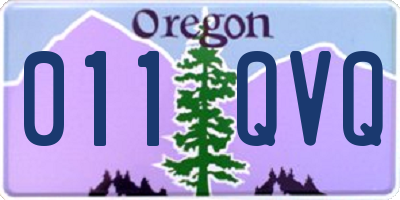 OR license plate 011QVQ