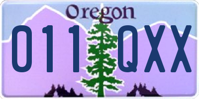 OR license plate 011QXX