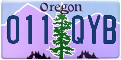 OR license plate 011QYB