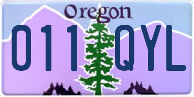OR license plate 011QYL
