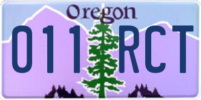 OR license plate 011RCT