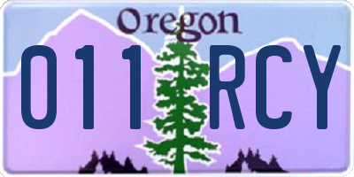 OR license plate 011RCY