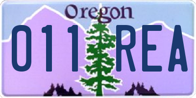 OR license plate 011REA