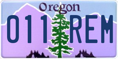 OR license plate 011REM