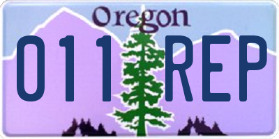 OR license plate 011REP