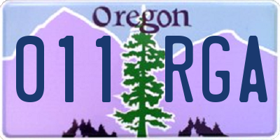 OR license plate 011RGA