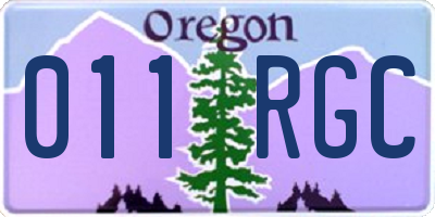OR license plate 011RGC