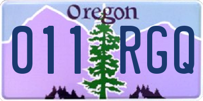 OR license plate 011RGQ