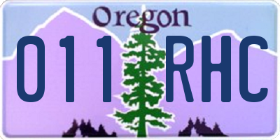 OR license plate 011RHC