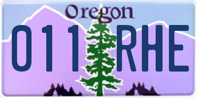 OR license plate 011RHE