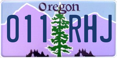 OR license plate 011RHJ