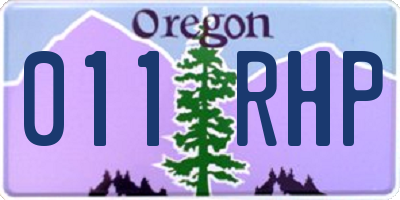 OR license plate 011RHP