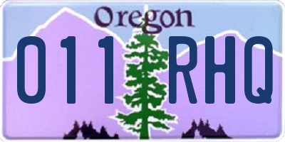 OR license plate 011RHQ