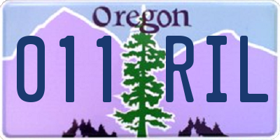OR license plate 011RIL