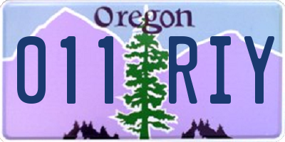 OR license plate 011RIY