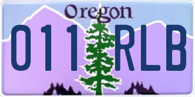 OR license plate 011RLB