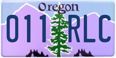 OR license plate 011RLC