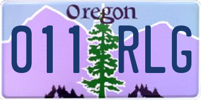 OR license plate 011RLG