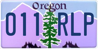 OR license plate 011RLP