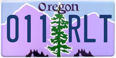 OR license plate 011RLT