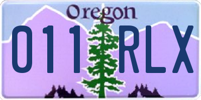 OR license plate 011RLX