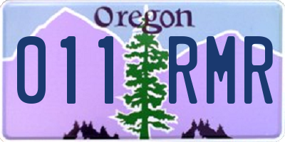 OR license plate 011RMR
