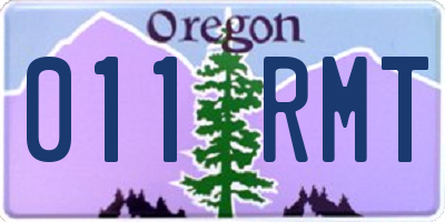 OR license plate 011RMT