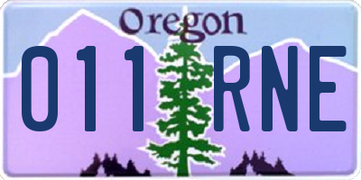 OR license plate 011RNE