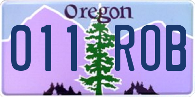 OR license plate 011ROB