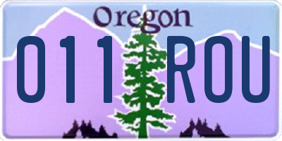 OR license plate 011ROU